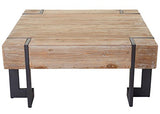 Table Basse de Salon HWC-A15, Table d'appoint, jardinière, Bois Massif de Sapin Rustique - 70x70cm