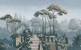 SILK ROAD EU Papier Peint Panoramique Soie, 356 × 250cm, Le Jardin Arrière du Palais, Largeur max 8m, pour Salon Chambre restaurant Chambre d’enfants Décoration Murale