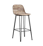 Icons Corner Tabouret Kilimanjaro en Rattan gris struture en métal