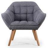Paris Prix - Fauteuil Scandinave Matelassé taon 83cm Gris