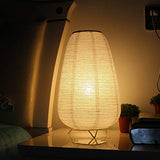 J.SUNUN Lampe de table, lampe de chevet de chambre à coucher de style japonais, petite lampe de table, lampe d’alimentation chaude, lampe créative, lampe de papier de riz, lumière ambiante douce