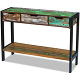 vidaXL Buffet 3 Tiroirs Bois de Récupération Massif Table Console Rangement