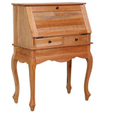 vidaXL Bureau Secrétaire Bureau Antique avec 9 Tiroirs et 2 Compartiments Ouverts Rangement Maison Intérieur 78x42x103 cm Bois d'Acajou Massif