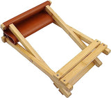 KaTiak Tabouret télescopique Tabouret Pliant Tabouret Pliant en Cuir Camping en Plein air en Bois Pratique Tabouret de pêche Pliant Coussin en Cuir Chaise de Plage