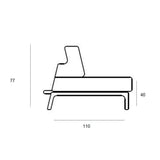Softline Canapé lit Lazy Style scandinave en Tissu Bleu Celeste Couchage 134 * 200cm