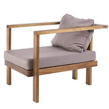 Tousmesmeubles Fauteuil en Bois d'acacia - TAUTIRA - L 74 x l 75 x H 68 - Neuf