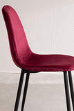 Stylez Chaise Confort en Velours Bordeaux