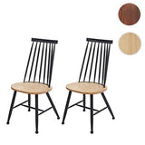 2X Chaise de Salle à Manger HWC-G69, Chaise pour la Cuisine, Style rétro, métal, gastronomie - Couleur Nature