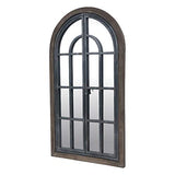 Miroir Fenêtre en Bois Fer Métal Campagne Industriel 110 cm