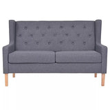 YiYueTrade Ensemble de canapés 2 pcs Tissu Gris