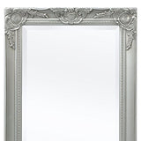 Tidyard Miroir Mural Magnifique pour Salle de Bain/Dressing Style Baroque Argenté 120 x 60 cm