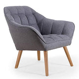 Paris Prix - Fauteuil Scandinave Matelassé taon 83cm Gris