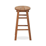 Furinno Tioman Outdoor Hardwood Tabouret de Bar extérieur Franc Arch, Ensemble de 2, Naturel, One Size