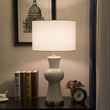 Lampe de Table Lampe de Chevet Lampe De Table en Céramique Américaine Lampes De Table Blanches avec Abat-Jour en Tissu pour Lampe De Chevet De Décoration De Chambre Lampe à Poser