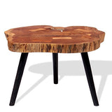 Festnight Table Basse Design Dessus en Bois d'acacia Massif Style Industriel (55-60) x 40 cm
