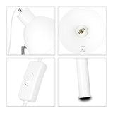 Relaxdays 10021293_49 Lampadaire 3 Pieds Luminaire Spot Projecteur 1 Feu Lampe Trépied HLP env. 130 x 53 x 53 cm, Blanc, Métal, 40 W