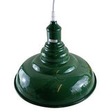Plafonnier moderne vintage industriel rétro en métal avec abat-jour réglable suspension luminaire industrielle (vert)