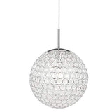 Suspension chrome, cristaux plastiques clairs, D:300, H:1550, excl. 1xE27 60W 230V, 0x 0W 0V
