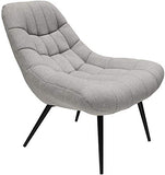 The Home Deco Factory Fauteuil Design incurvé en Tissu Camden