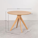 SKLUM Table à Manger Ronde en Bois (Ø100 cm) Sekiz Bois Naturel