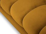 Cosmopolitan Design Canapé Velours, Bali, 3 Places, Jaune, 177x92x78