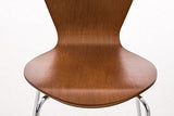 CLP Chaise Empilable Calisto en Bois - Assise Ergonomique - Chaise de Salle d’Attente en Bois Chaise, Hauteur Assise 45 cm -Couleurs au Choix: Marron
