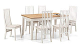Julian Bowen Lot de 2 chaises de salle à manger Vermont, ivoire