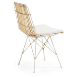 Kave Home - Chaise en rotin Ainisa avec Structure en Acier