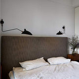 VOMI Applique Murale Industrielle Interieur RéTro Lampe Murale Avec Interrupteur Spots Muraux Orientable Bras RéGlable Extensible à Long Rotatif Abat-Jour E27 Lampe de Mur Avec Prise, Noir,95*40cm