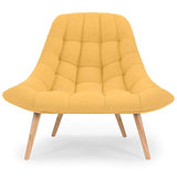 Lot de 2 fauteuils Danios Tissu Jaune
