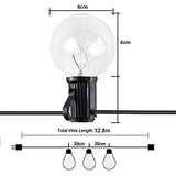 IREGRO Guirlande Lumineuse G40 Lampes Cordes 40 Ampoule 12.8 M Etanche Décoratif S’Allume pour l’Indoor, Outdoor, Chambre, Patio, Mariage, Fête, Décorations de Noël