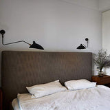 Bras Long Applique Murale Interieur avec Interrupteur Industrielle Lampe Murale Vintage Retro Bras Articule Pivotant Créative Design Luminaire de Lecture Lumiere Chevet Eclairage Métal Noir 118cm