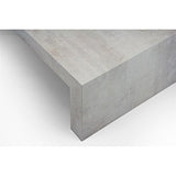 Mobili Fiver, Table Basse, First H30, Béton, 90 x 54 x 30 cm Mélaminé, Made in Italy