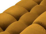 Cosmopolitan Design Canapé Velours, Bali, 3 Places, Jaune, 177x92x78