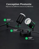 Bojim Plafonnier 6 Spots Orientable, Luminaire Plafonnier LED Pivotants, Moderne Spots de Plafond Noir Mat Plafonnier Spot GU10 pour Cuisine Couloir Salon Chambre Coucher, Sans Ampoule