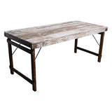 MATHI DESIGN Vintage- Table Pliante Bois Blanc