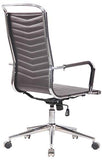 CLP Chaise De Bureau Batley avec roulettes en Similicuir Ou Cuir I Fauteuil Bureau Réglable avec Accoudoirs I Fauteuil De Direction Ergonomique, Couleurs:Marron, matière:Cuir véritable