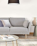 Kave Home - Canapé Gilma 2 Places Gris Clair avec Pieds Finition Naturelle 170 cm