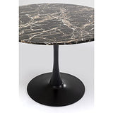 Table Schickeria 110cm Effet marbre Noir Kare Design