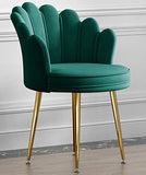 LHY HOME LUHUIYUAN Chaise Scandinave en Velours Pieds De Tabouret en Titane Fauteuil Salle À Manger Salon pour Salon/Chambre/Balcon,Blanc