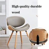 BTZHY Fauteuil Chaise,Chaise de Salle à Manger Papillon, Chaises de Salle à Manger Modernes du Milieu du Siècle, Chaise d'appoint de Cuisine Contemporaine Rembourrée en Faux Cuir Noyer à Dossier I