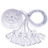 Blanc 8 Lumières Lustre Rétro Lustre Lustre Lustre Lustre Industriel Loft Encastré Montage Plafond Luminaire...