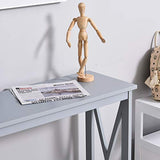 HOMCOM Table de Console Table d'entrée Style Table de drapier néo-rétro étagère dim. 100L x 30l x 80,5H cm MDF Gris
