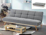 Canapé Convertible clic-clac en Tissu ORNETA - Gris - Vente-unique