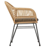 IDIMEX Chaise de Salle à Manger Paramo Imitation rotin, Fauteuil d'intérieur ou d'extérieur pour Jardin en polyrattan résistant aux UV et 4 Pieds en métal Anti-Rouille laqué Noir