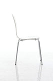 CLP Lot de 4 Chaises Empilables Robustes Diego, Chaises Empilables en Bois avec Dossier, Siège Confortable en Forme Ergonomique, Hauteur Assise 45 cm, Charge Max/Chaise 120 kg, 12 Couleurs: Blanc