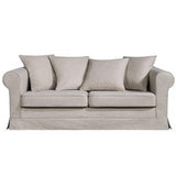 Home Spirit Fabrication française - Cossima 3 Places 200 Cm Tissu Hopper 100% Polyester N° 8 Gris