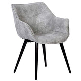 WOLTU 1 X Chaise de Salle à Manger rembourrée en Tissu Scientifique Pieds en métal,Chaise pour Chambre Chaise de Salle de réception,Gris Clair BH99hgr-1