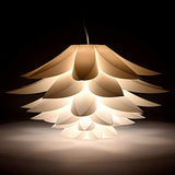 kwmobile Lampe design lotus - Abat-jour XL à monter - Luminaire IQ plafond - Ensemble avec montage plafonnier câble 90cm douille E27-50 pcs
