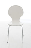 CLP Lot de 4 Chaises Empilables Robustes Diego, Chaises Empilables en Bois avec Dossier, Siège Confortable en Forme Ergonomique, Hauteur Assise 45 cm, Charge Max/Chaise 120 kg, 12 Couleurs: Blanc